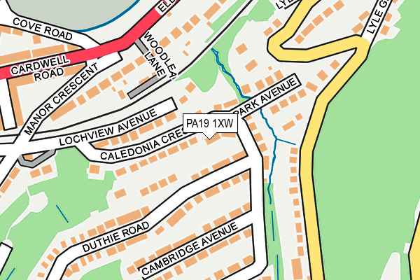 PA19 1XW map - OS OpenMap – Local (Ordnance Survey)