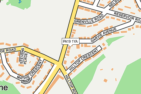 PA19 1YA map - OS OpenMap – Local (Ordnance Survey)