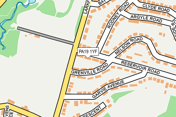 PA19 1YF map - OS OpenMap – Local (Ordnance Survey)