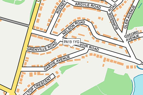 PA19 1YG map - OS OpenMap – Local (Ordnance Survey)