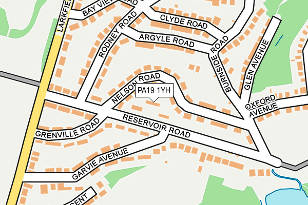 PA19 1YH map - OS OpenMap – Local (Ordnance Survey)