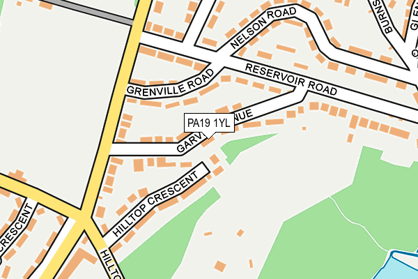 PA19 1YL map - OS OpenMap – Local (Ordnance Survey)