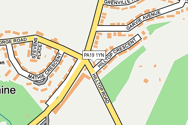 PA19 1YN map - OS OpenMap – Local (Ordnance Survey)