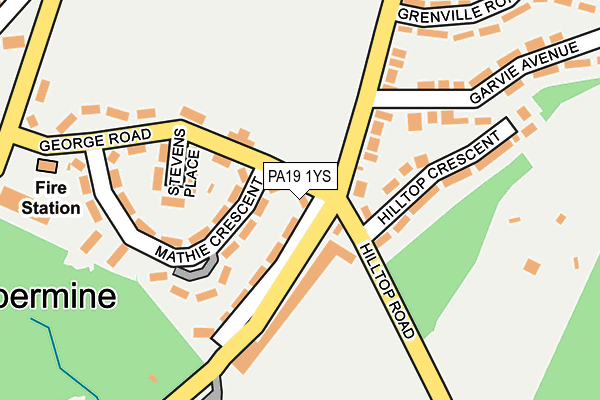 PA19 1YS map - OS OpenMap – Local (Ordnance Survey)