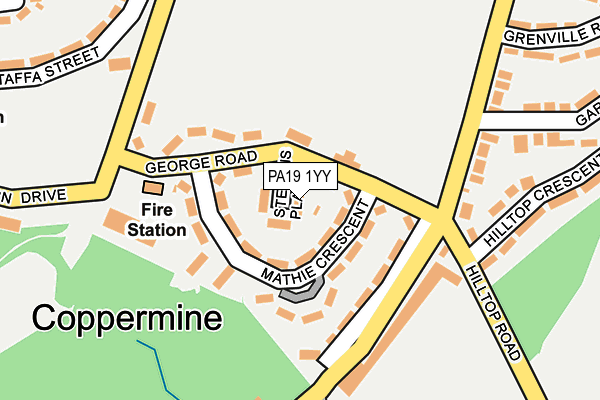 PA19 1YY map - OS OpenMap – Local (Ordnance Survey)