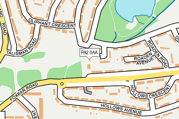 PA2 0AA map - OS OpenMap – Local (Ordnance Survey)