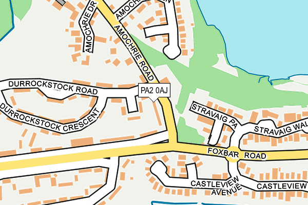 PA2 0AJ map - OS OpenMap – Local (Ordnance Survey)