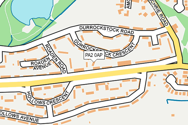 PA2 0AP map - OS OpenMap – Local (Ordnance Survey)