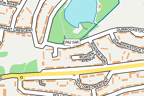 PA2 0AR map - OS OpenMap – Local (Ordnance Survey)