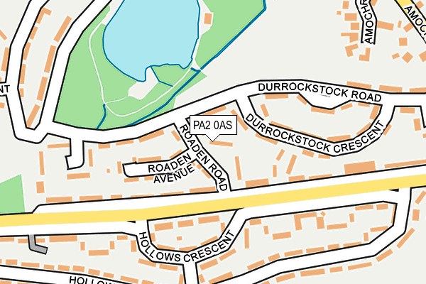 PA2 0AS map - OS OpenMap – Local (Ordnance Survey)