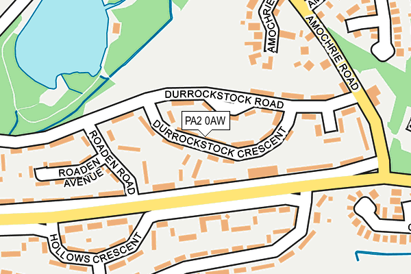 PA2 0AW map - OS OpenMap – Local (Ordnance Survey)