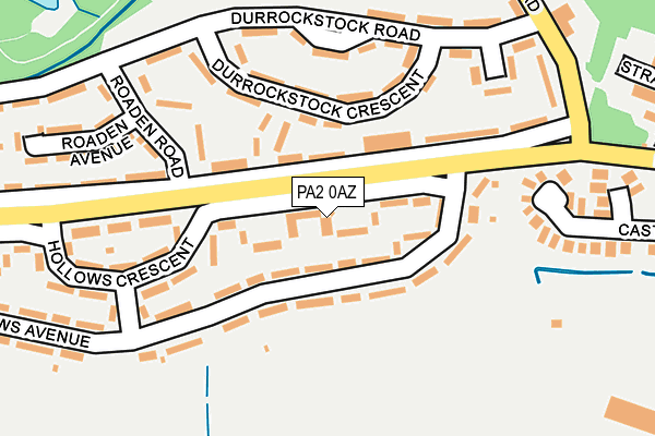 PA2 0AZ map - OS OpenMap – Local (Ordnance Survey)