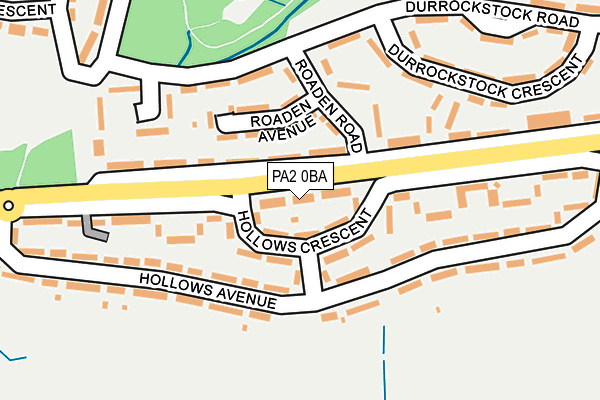 PA2 0BA map - OS OpenMap – Local (Ordnance Survey)