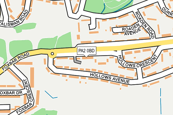 PA2 0BD map - OS OpenMap – Local (Ordnance Survey)