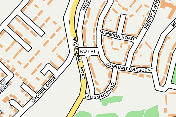 PA2 0BT map - OS OpenMap – Local (Ordnance Survey)