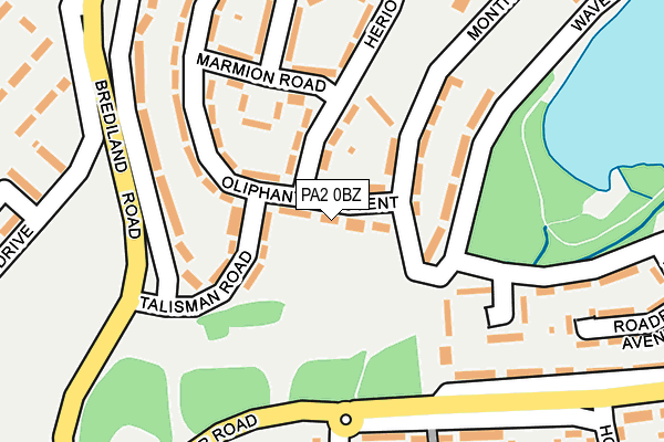 PA2 0BZ map - OS OpenMap – Local (Ordnance Survey)