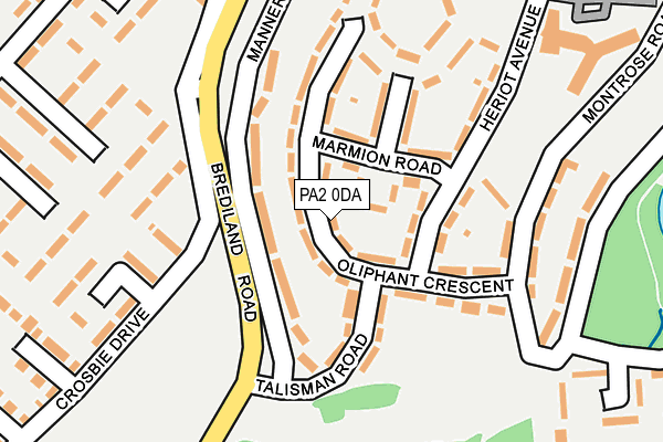 PA2 0DA map - OS OpenMap – Local (Ordnance Survey)