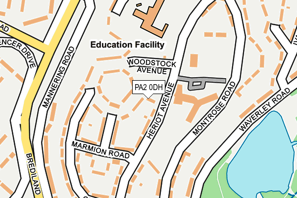 PA2 0DH map - OS OpenMap – Local (Ordnance Survey)