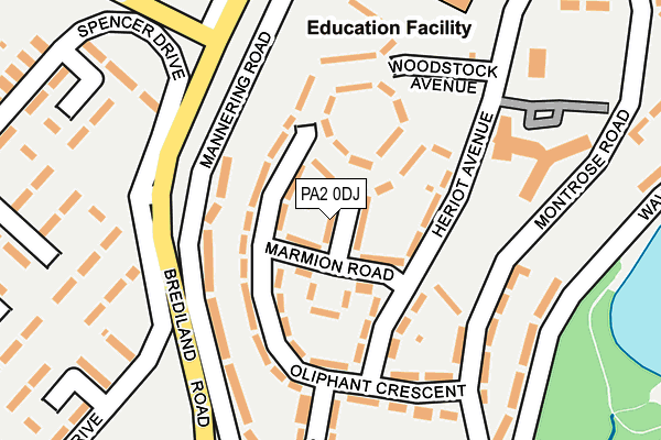 PA2 0DJ map - OS OpenMap – Local (Ordnance Survey)