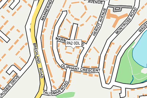 PA2 0DL map - OS OpenMap – Local (Ordnance Survey)