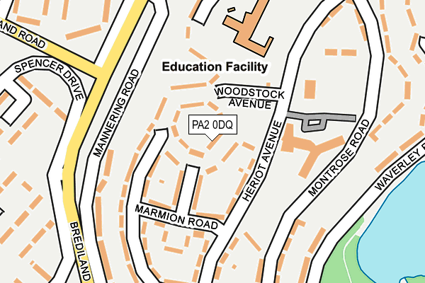 PA2 0DQ map - OS OpenMap – Local (Ordnance Survey)