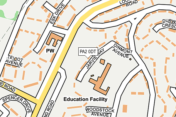 PA2 0DT map - OS OpenMap – Local (Ordnance Survey)