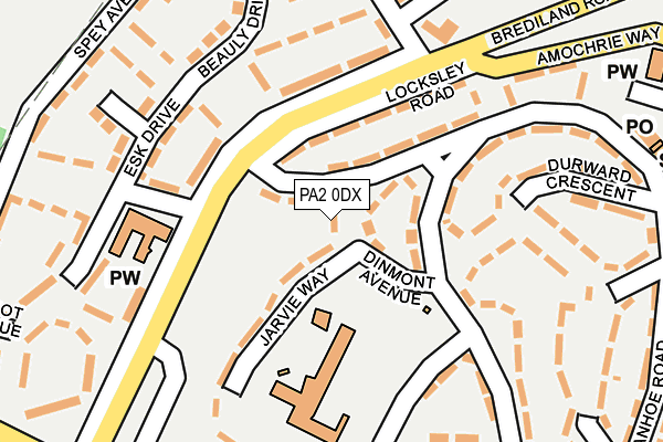 PA2 0DX map - OS OpenMap – Local (Ordnance Survey)