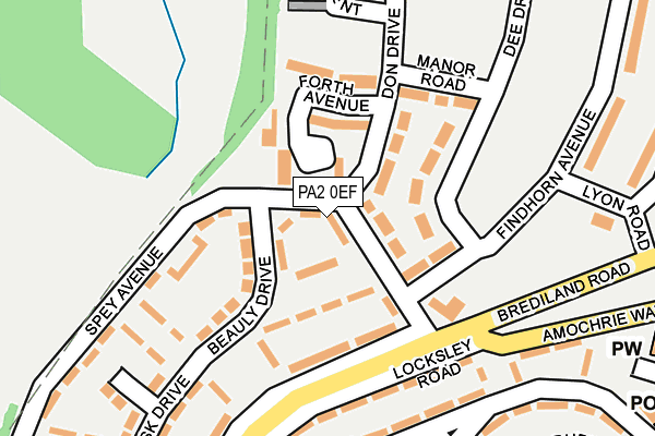 PA2 0EF map - OS OpenMap – Local (Ordnance Survey)