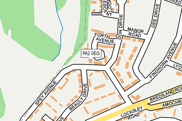 PA2 0EG map - OS OpenMap – Local (Ordnance Survey)