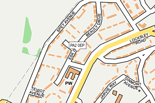 PA2 0EP map - OS OpenMap – Local (Ordnance Survey)