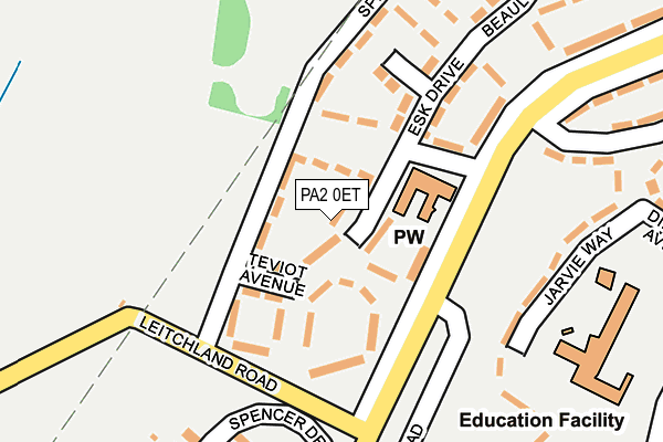 PA2 0ET map - OS OpenMap – Local (Ordnance Survey)