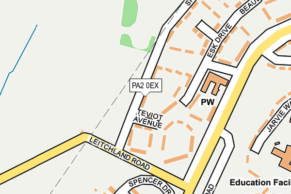 PA2 0EX map - OS OpenMap – Local (Ordnance Survey)