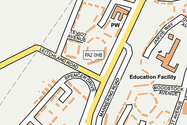 PA2 0HB map - OS OpenMap – Local (Ordnance Survey)