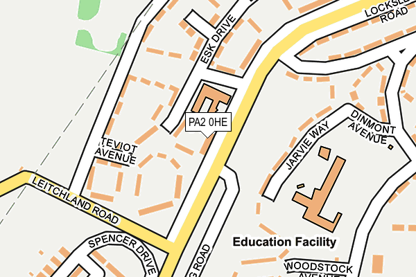 PA2 0HE map - OS OpenMap – Local (Ordnance Survey)