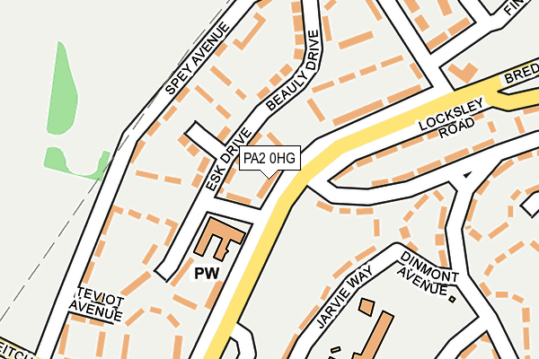 PA2 0HG map - OS OpenMap – Local (Ordnance Survey)