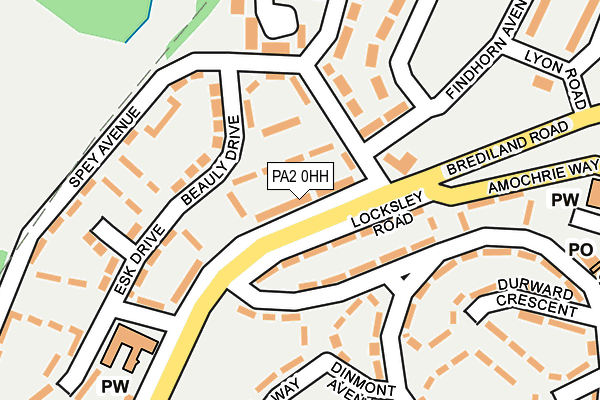 PA2 0HH map - OS OpenMap – Local (Ordnance Survey)