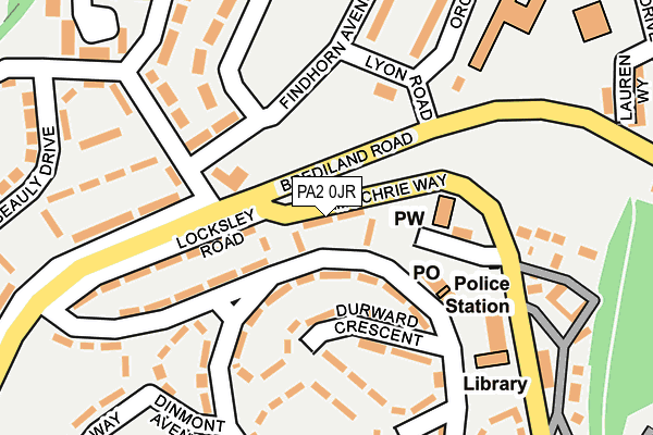 PA2 0JR map - OS OpenMap – Local (Ordnance Survey)