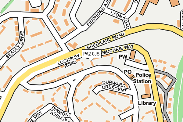 PA2 0JS map - OS OpenMap – Local (Ordnance Survey)