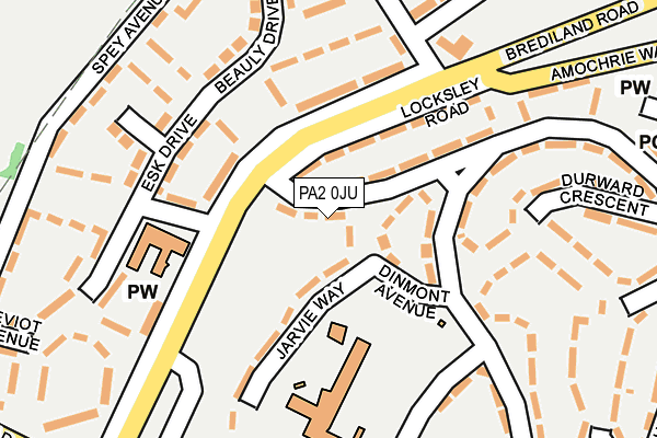 PA2 0JU map - OS OpenMap – Local (Ordnance Survey)