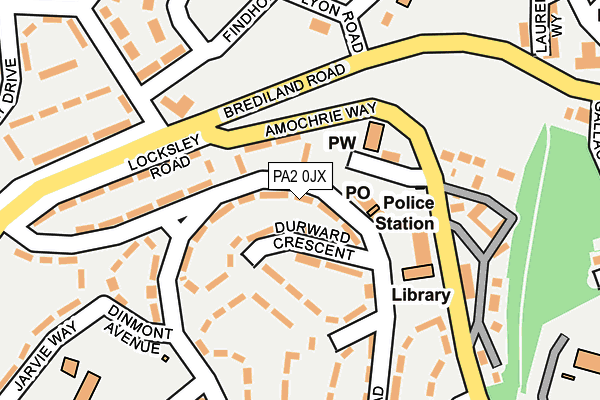 PA2 0JX map - OS OpenMap – Local (Ordnance Survey)
