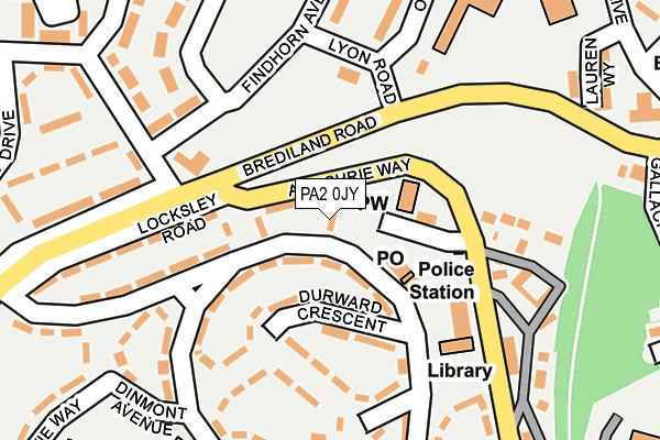 PA2 0JY map - OS OpenMap – Local (Ordnance Survey)