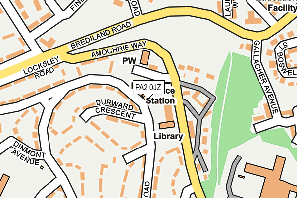 PA2 0JZ map - OS OpenMap – Local (Ordnance Survey)