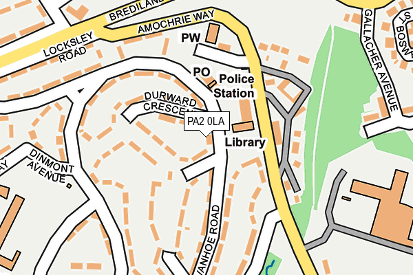 PA2 0LA map - OS OpenMap – Local (Ordnance Survey)