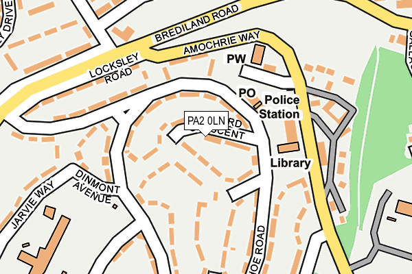 PA2 0LN map - OS OpenMap – Local (Ordnance Survey)