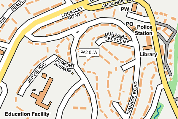 PA2 0LW map - OS OpenMap – Local (Ordnance Survey)
