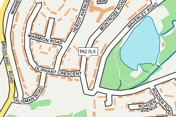 PA2 0LX map - OS OpenMap – Local (Ordnance Survey)