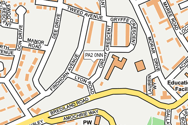 PA2 0NN map - OS OpenMap – Local (Ordnance Survey)