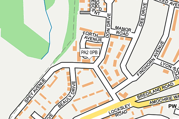 PA2 0PB map - OS OpenMap – Local (Ordnance Survey)