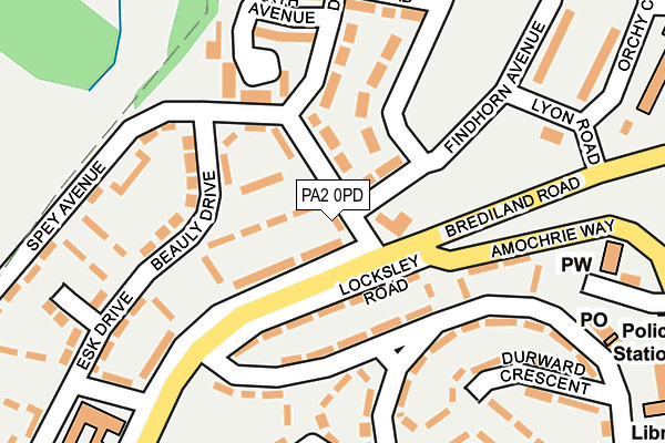 PA2 0PD map - OS OpenMap – Local (Ordnance Survey)