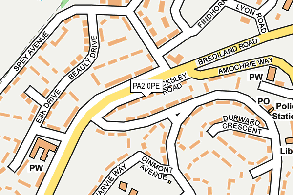 PA2 0PE map - OS OpenMap – Local (Ordnance Survey)